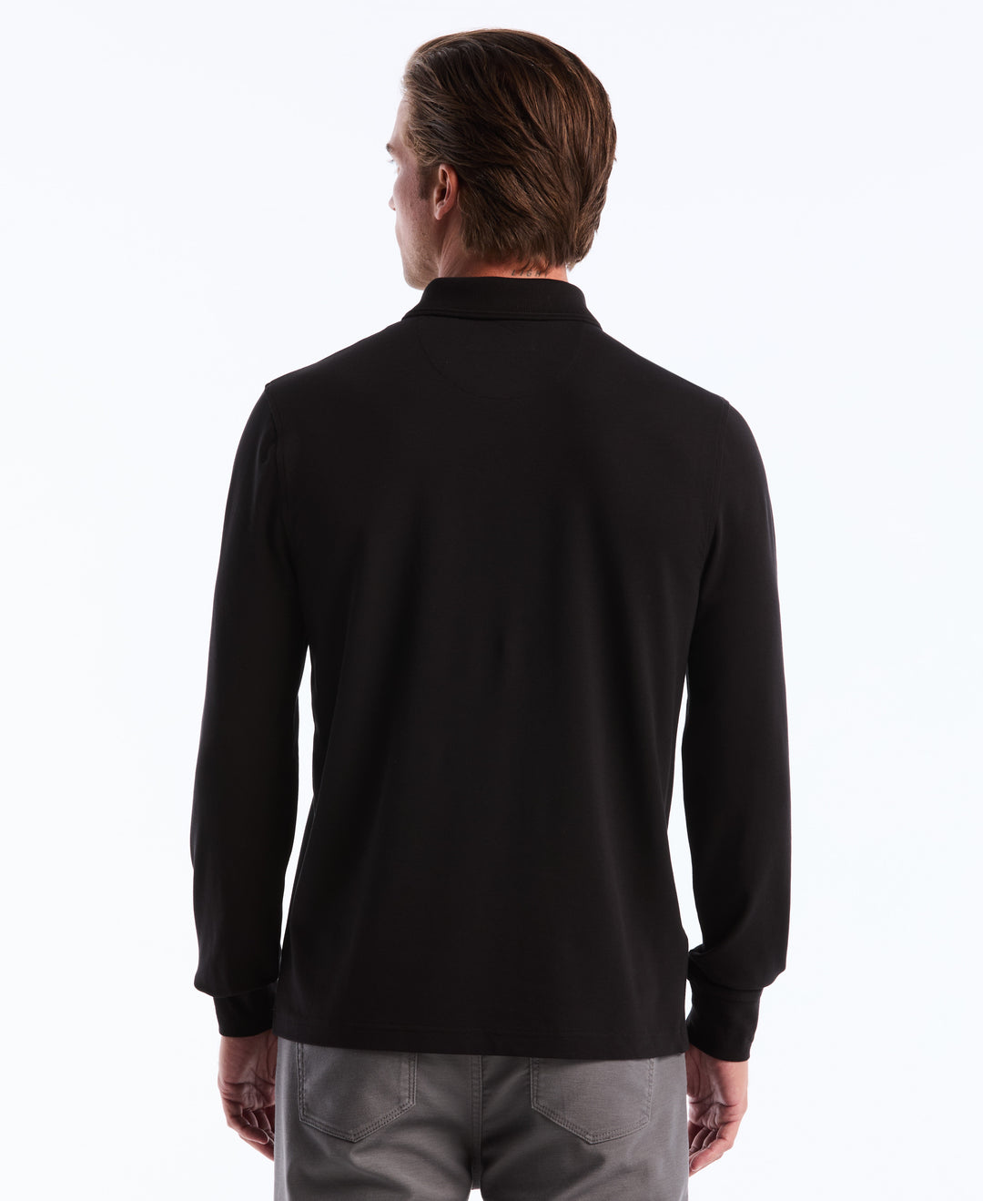 Cotton Pique Tennis Polo (True Black) 