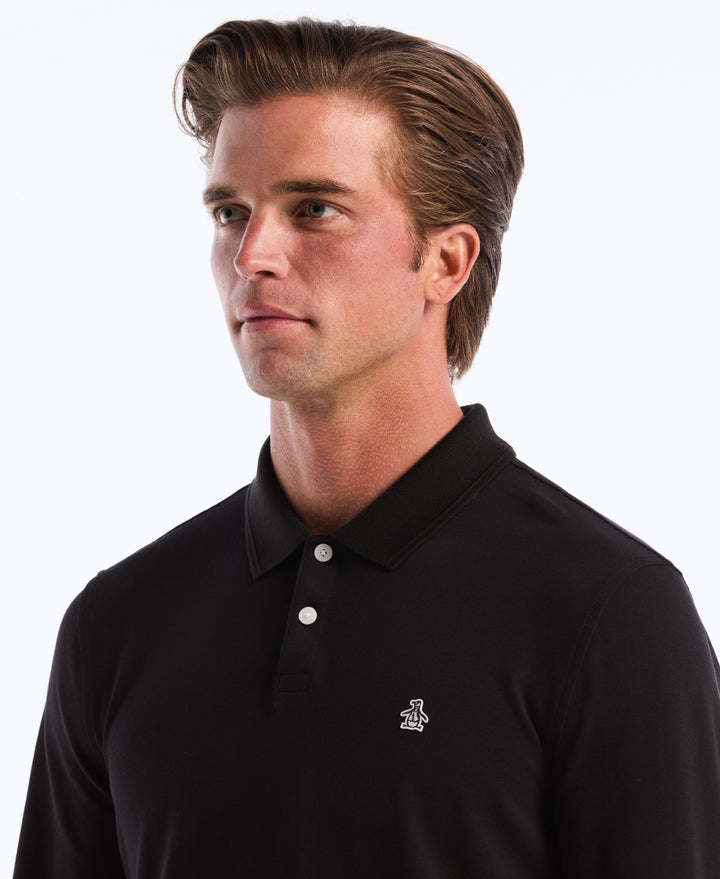 Cotton Pique Tennis Polo (True Black) 