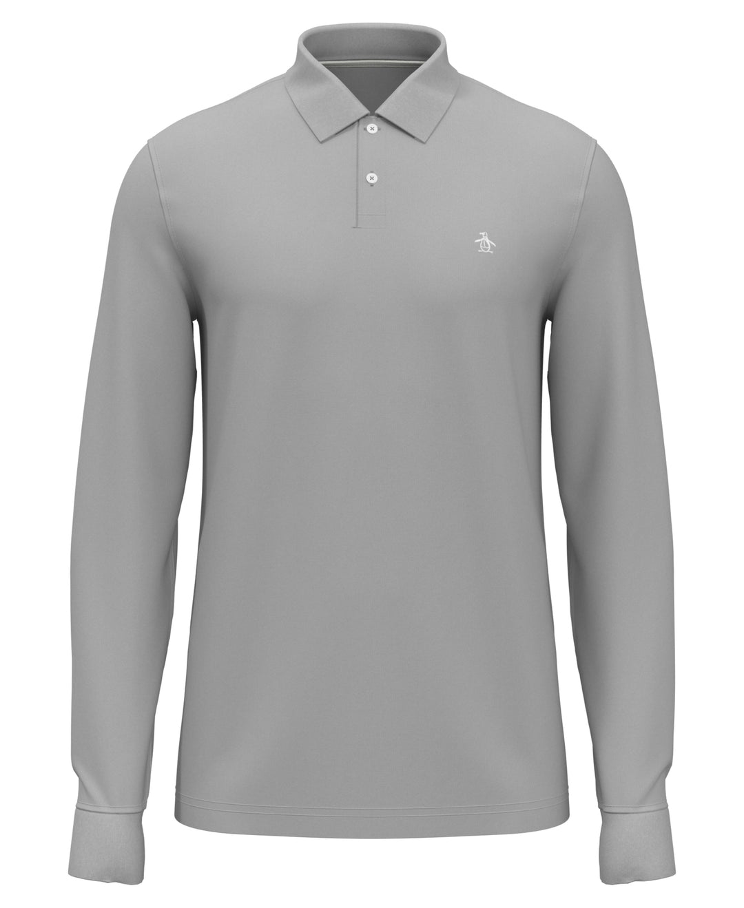 Long Sleeve Pique Polo (Rain Heather) 