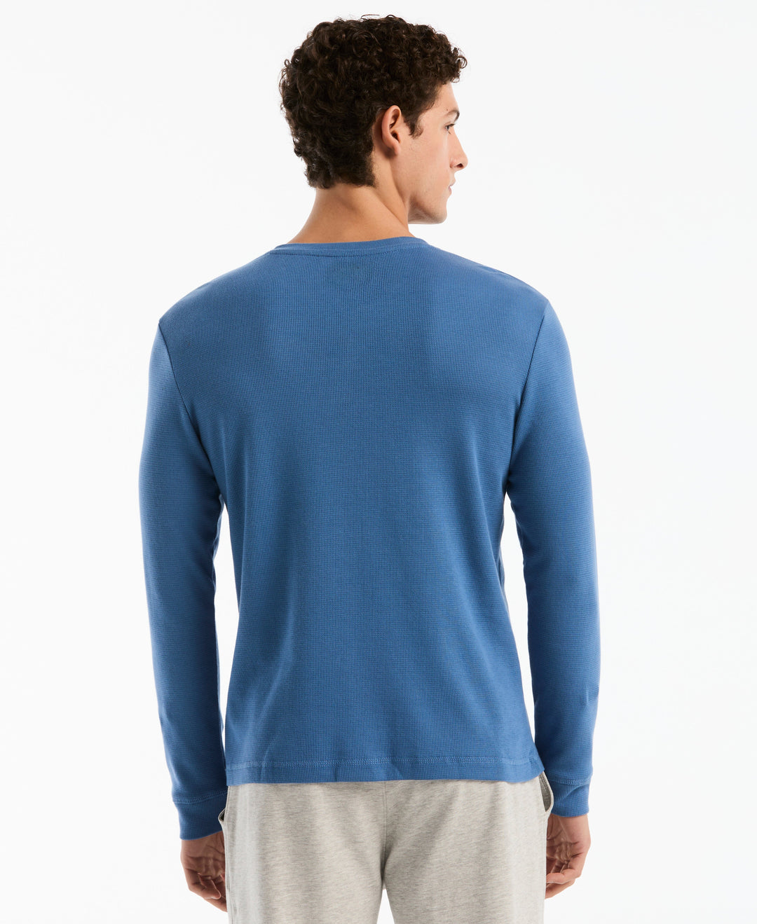 Long Sleeve Henley Shirt (Federal Blue) 