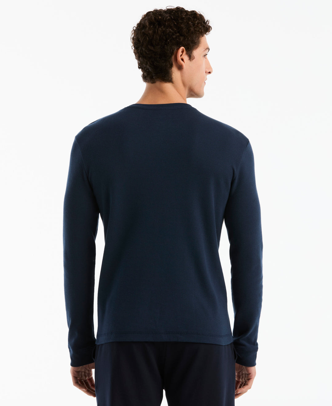 Long Sleeve Henley Shirt (Navy Iris) 