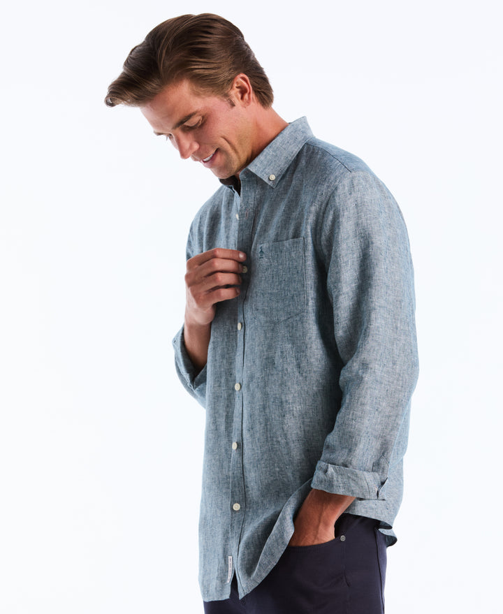 Washed Linen Shirt (Reflecting Pond) 