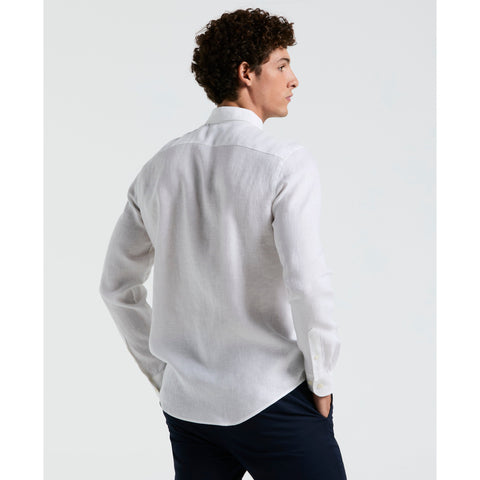 Washed Linen Shirt (Bright White) 