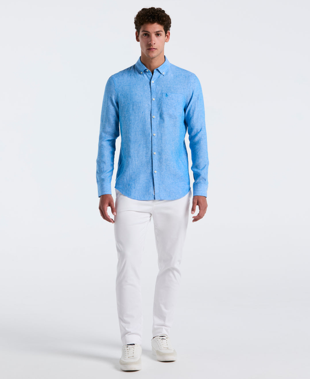 Washed Linen Shirt (Indigo Bunting) 