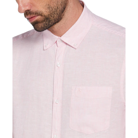 Washed Linen Shirt (Parfait Pink) 