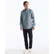 Long Sleeve Washed Linen Shirt-Shirts-Original Penguin