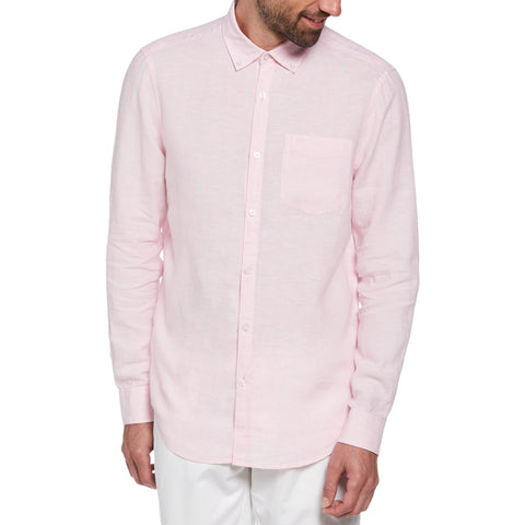 Washed Linen Shirt (Parfait Pink) 