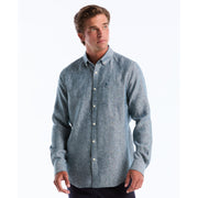 Long Sleeve Washed Linen Shirt-Shirts-Reflecting Pond-XS-Original Penguin