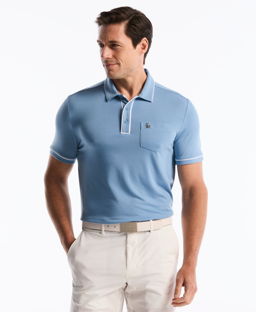 Luxe Heritage Earl Golf Polo-Golf Polos-Blissful Blue-XS-Original Penguin