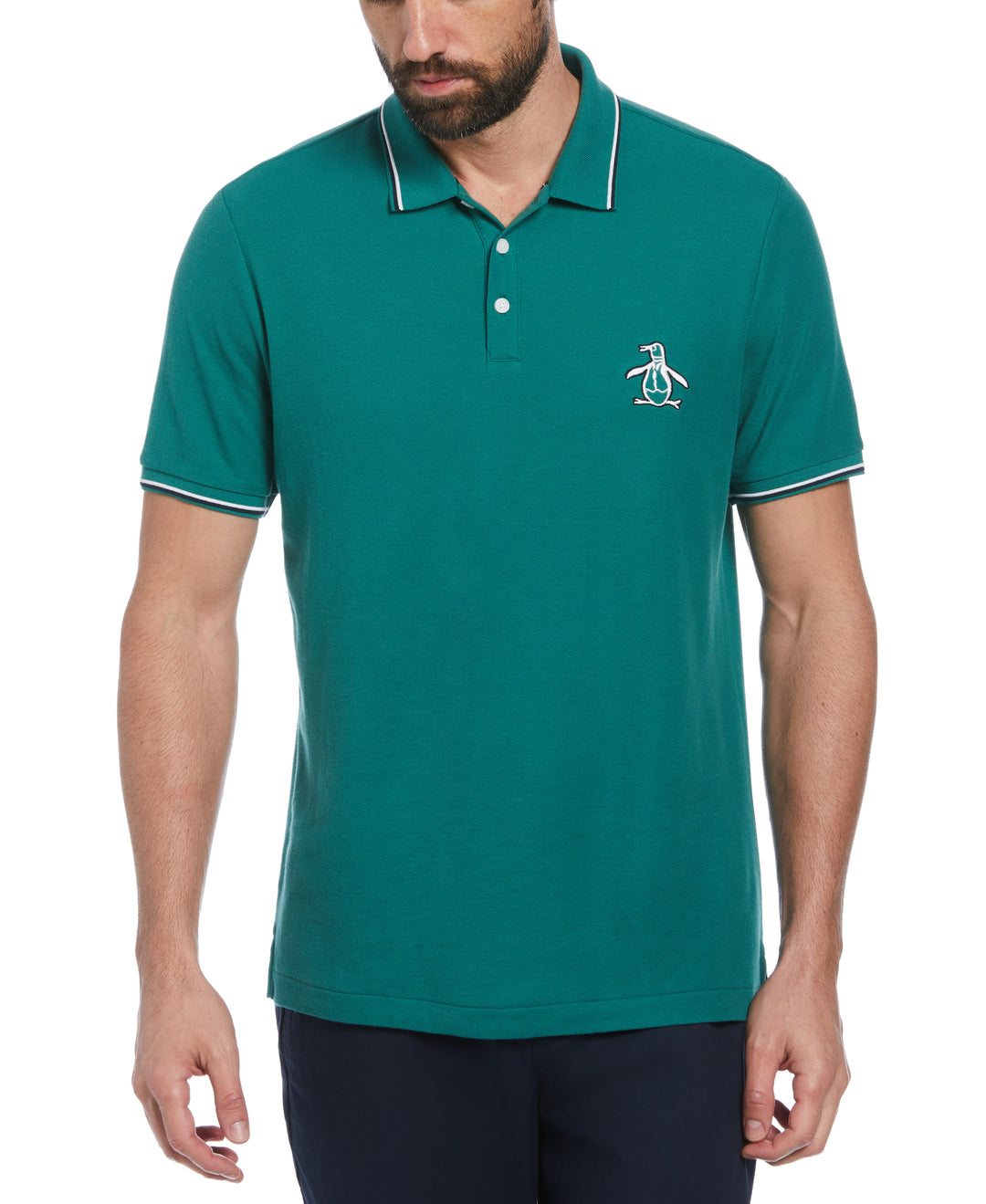 Cotton Pique Mega Pete Polo (Antique Green) 