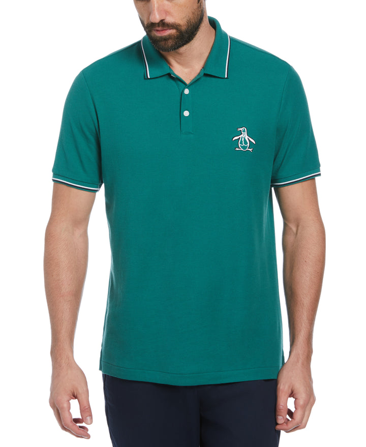Cotton Pique Mega Pete Polo (Antique Green) 