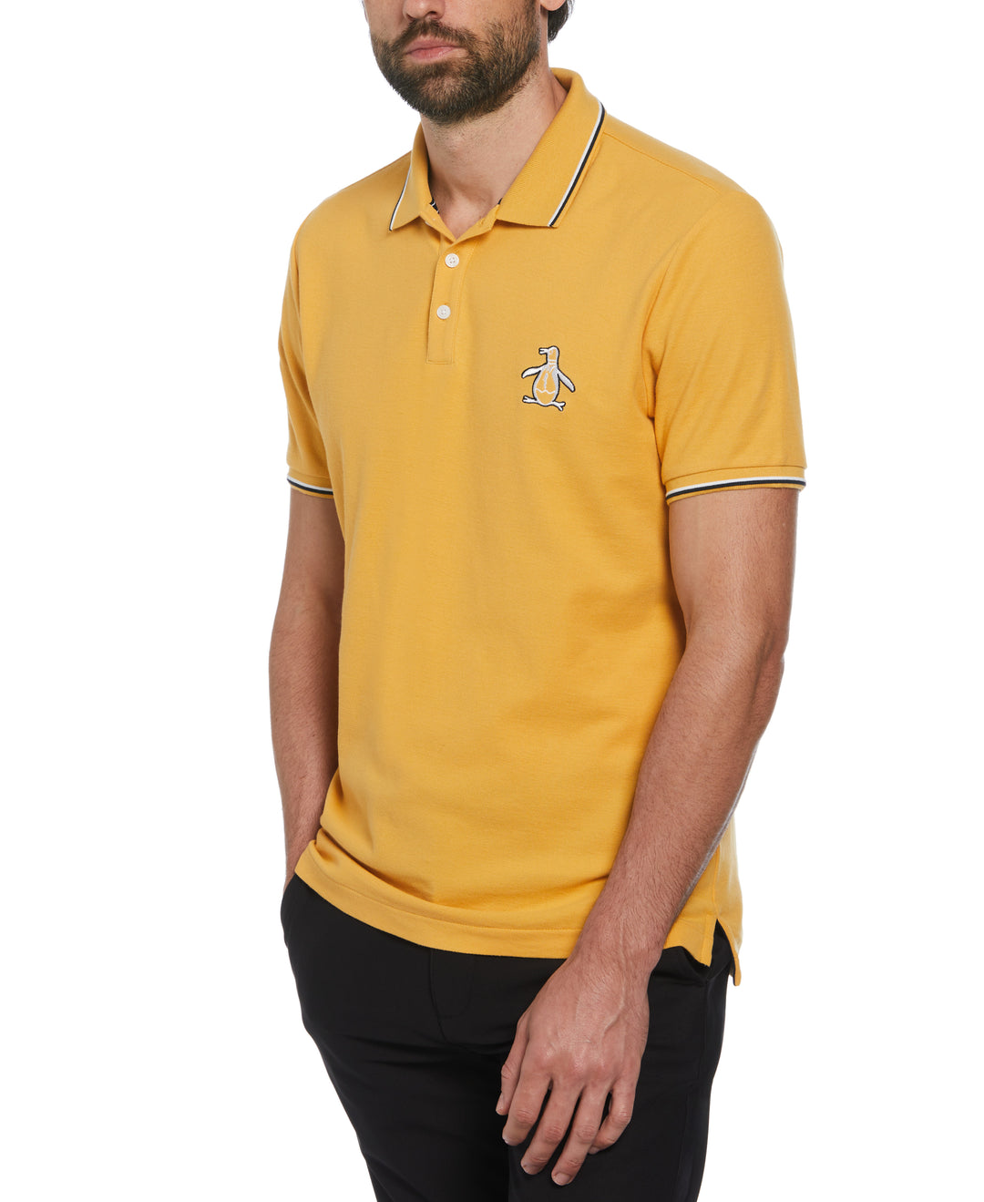 Cotton Pique Mega Pete Polo (Honey Gold) 