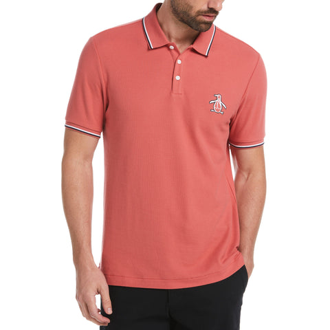 Cotton Pique Mega Pete Polo (Mineral Red) 