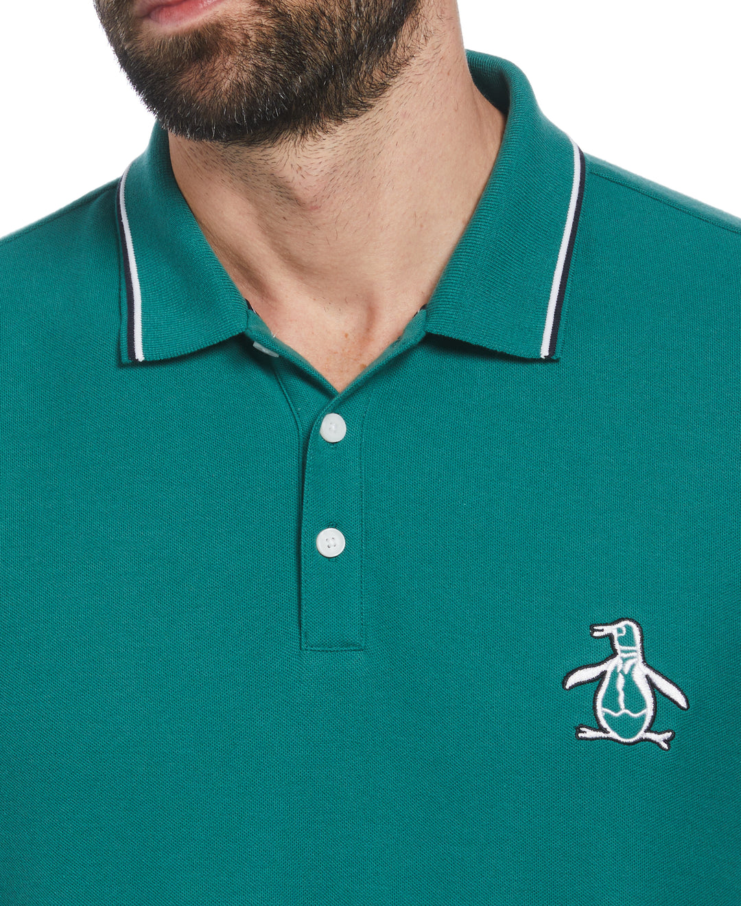 Cotton Pique Mega Pete Polo (Antique Green) 