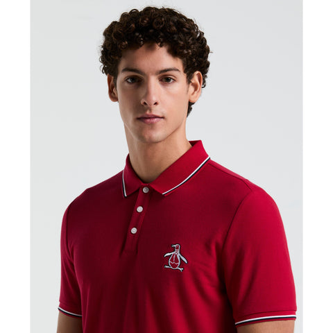Cotton Pique Mega Pete Polo (Red) 