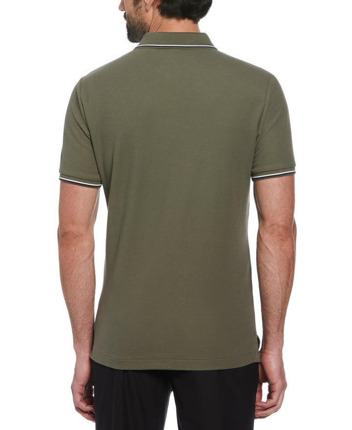 Cotton Pique Mega Pete Polo (Dusty Olive) 