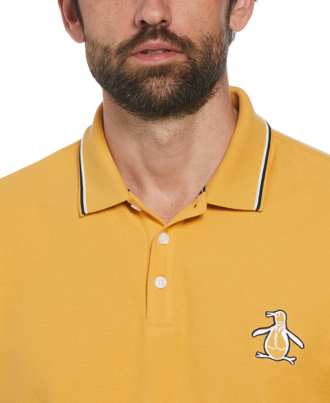 Cotton Pique Mega Pete Polo (Honey Gold) 