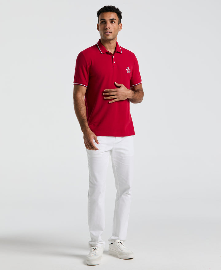 Cotton Pique Mega Pete Polo (Red) 