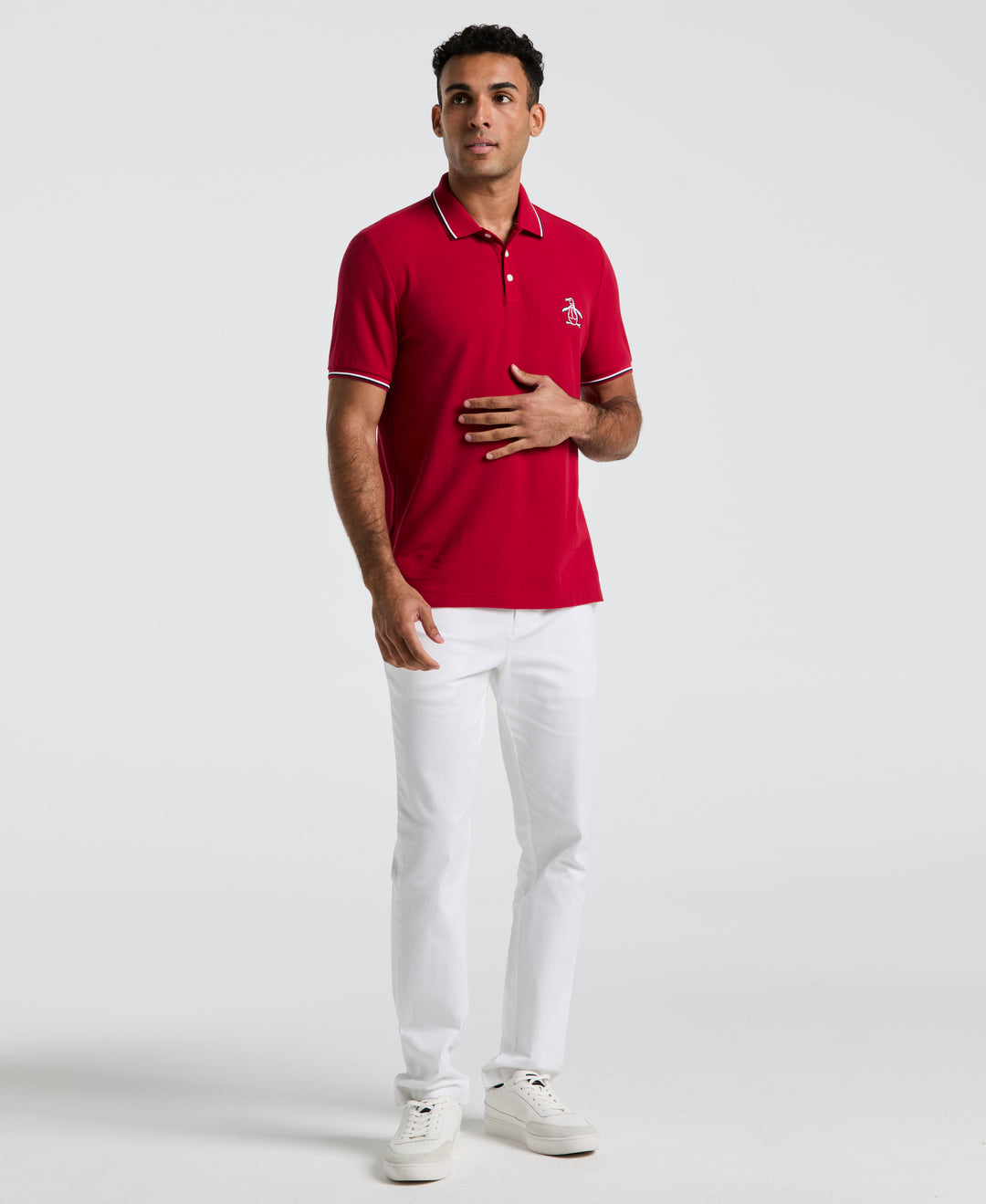 Cotton Pique Mega Pete Polo (Red) 