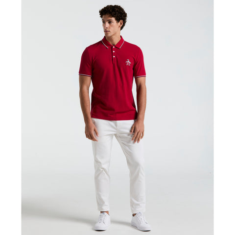 Cotton Pique Mega Pete Polo (Red) 
