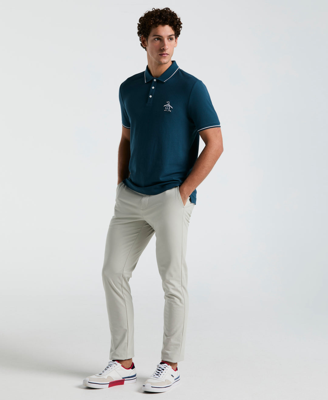 Cotton Pique Mega Pete Polo (Blue Wing Teal) 