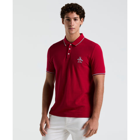 Cotton Pique Mega Pete Polo (Red) 