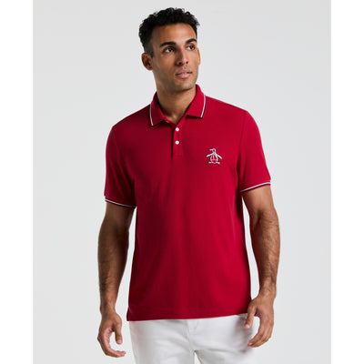 Cotton Pique Mega Pete Polo (Red) 