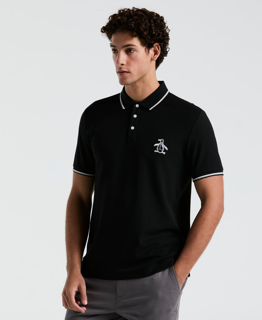 Mega Pete Pique Polo (True Black) 
