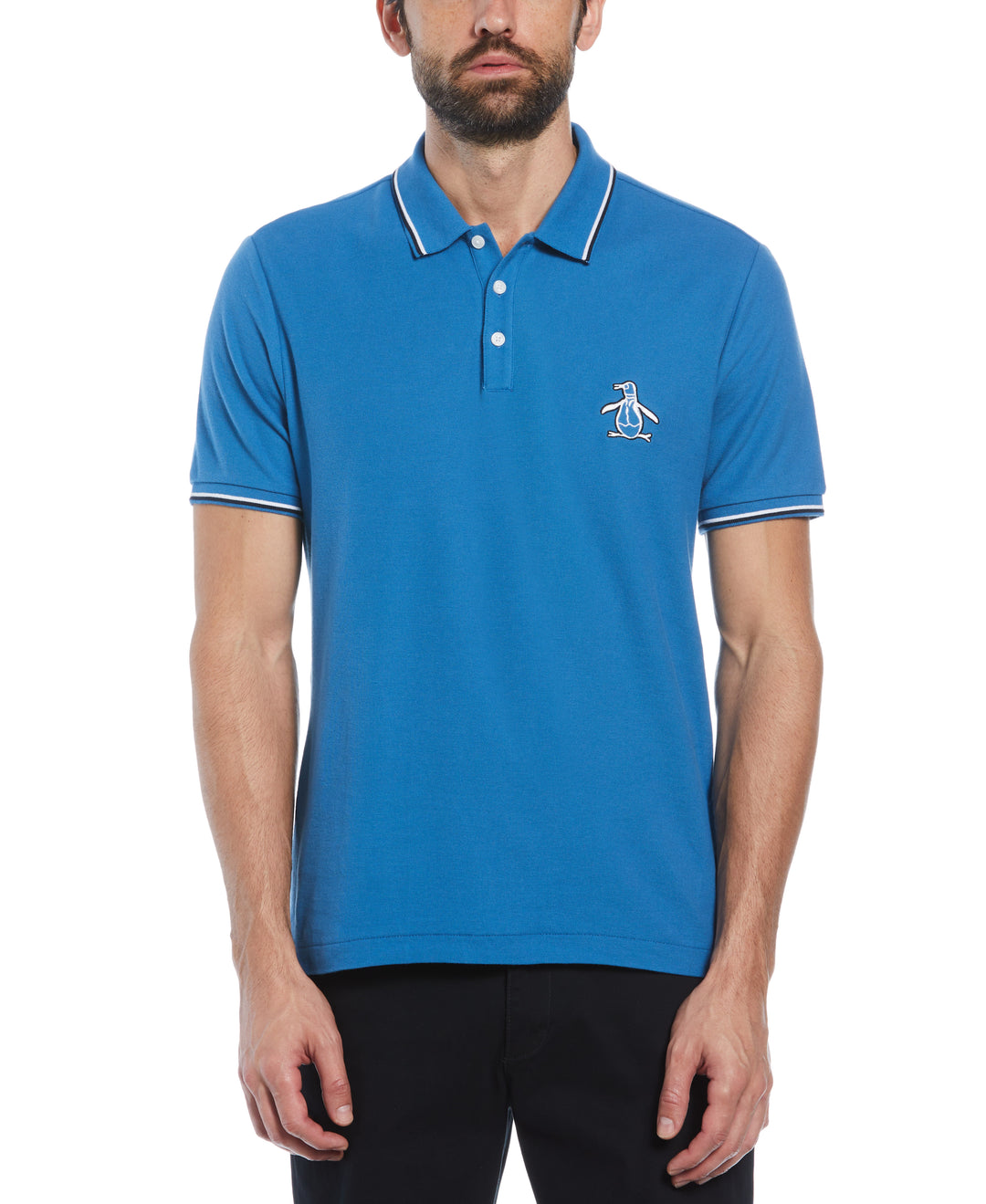 Cotton Pique Mega Pete Polo (Vallarta Blue) 