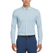 Mélange Floral Dress Shirt  (Aqua) 