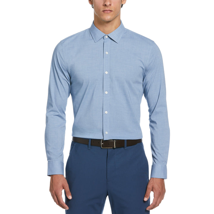 Mélange Floral Dress Shirt  (Light Blue) 