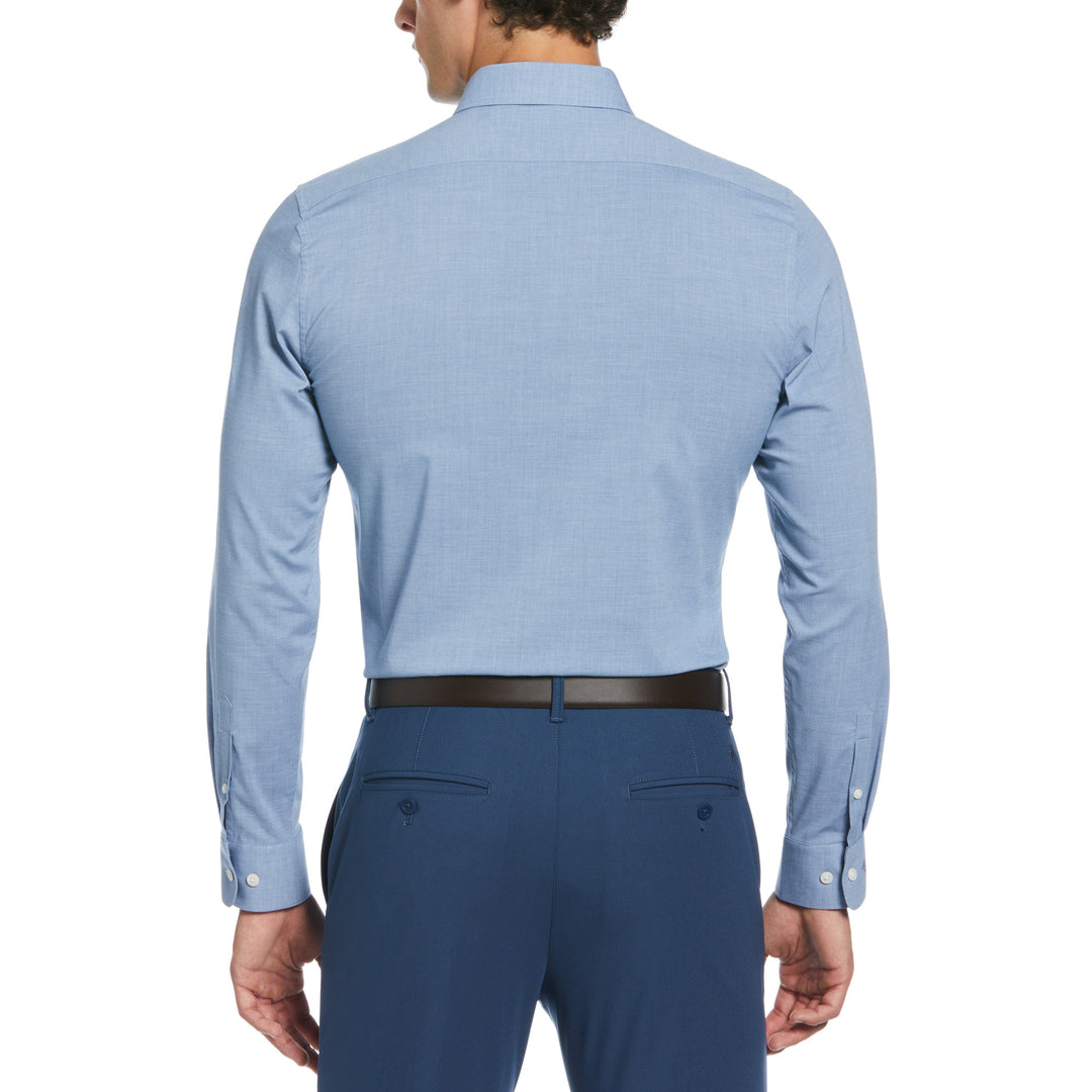 Mélange Floral Dress Shirt  (Light Blue) 