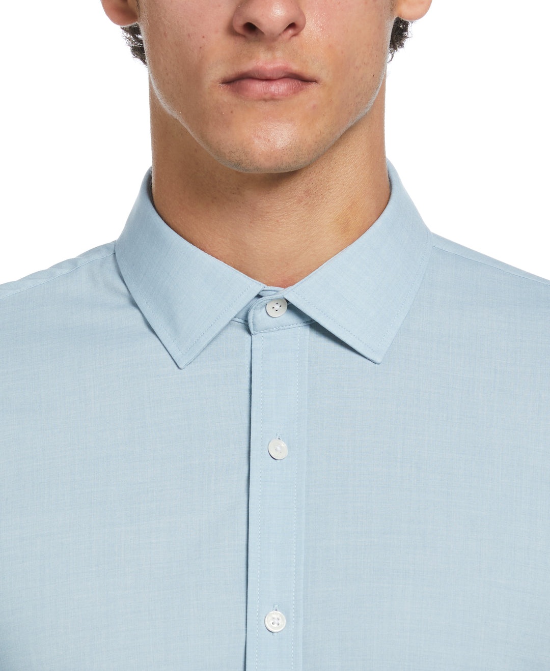 Mélange Floral Dress Shirt  (Aqua) 