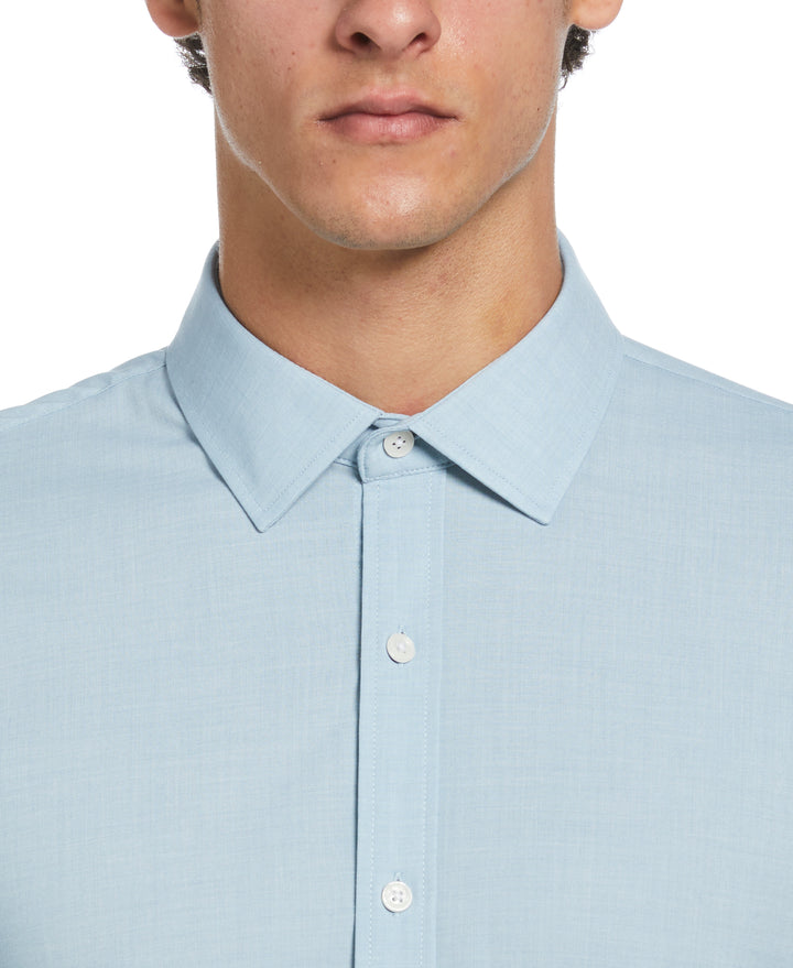 Mélange Floral Dress Shirt  (Aqua) 