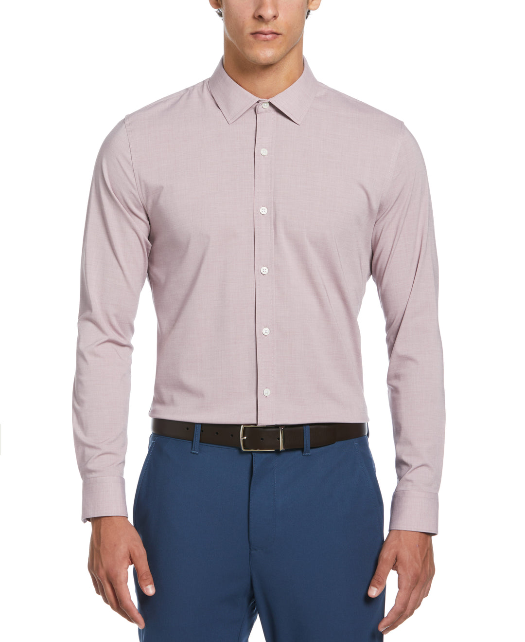 Mélange with Floral Dress Shirt  (Pink) 