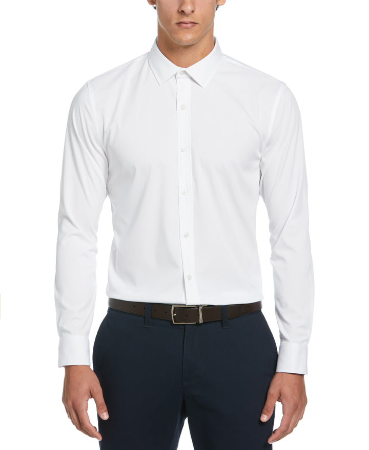 Mélange with Floral Dress Shirt  (White) 