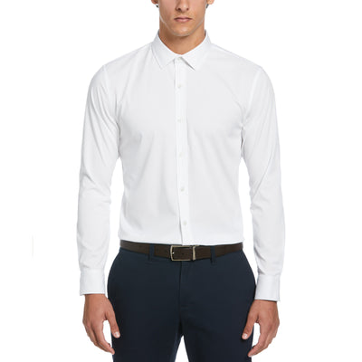 Mélange with Floral Dress Shirt  (White) 