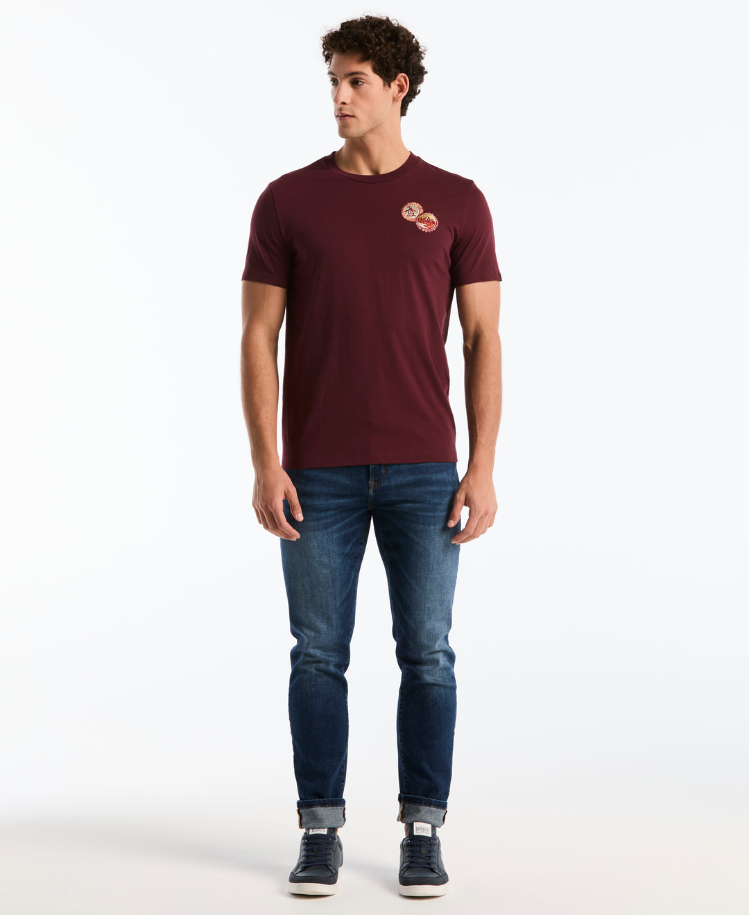 Men's Cotton Bottle Cap Graphic Tee (Port Royale) 