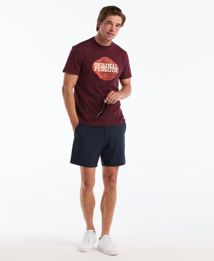 Men's Cotton Tree Ring Graphic Tee (Port Royale) 