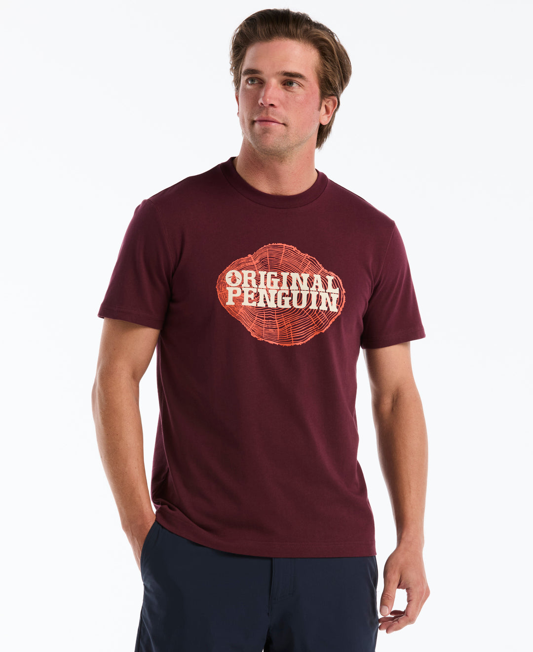 Men's Cotton Tree Ring Graphic Tee (Port Royale) 