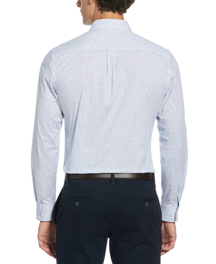 Micro Floral Print Dress Shirt (Blue) 