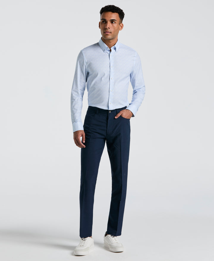 Micro Flower Fields Print Dress Shirt (Blue Dust) 