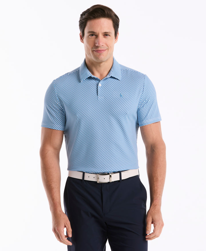 Archive's Micro Geo Golf Polo (Malibu Blue) 