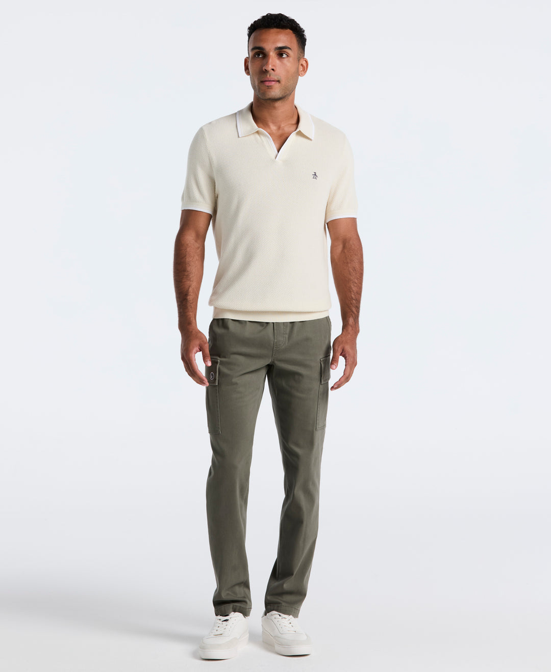 Microsanded Drawstring Cargo Pant (Olive) 