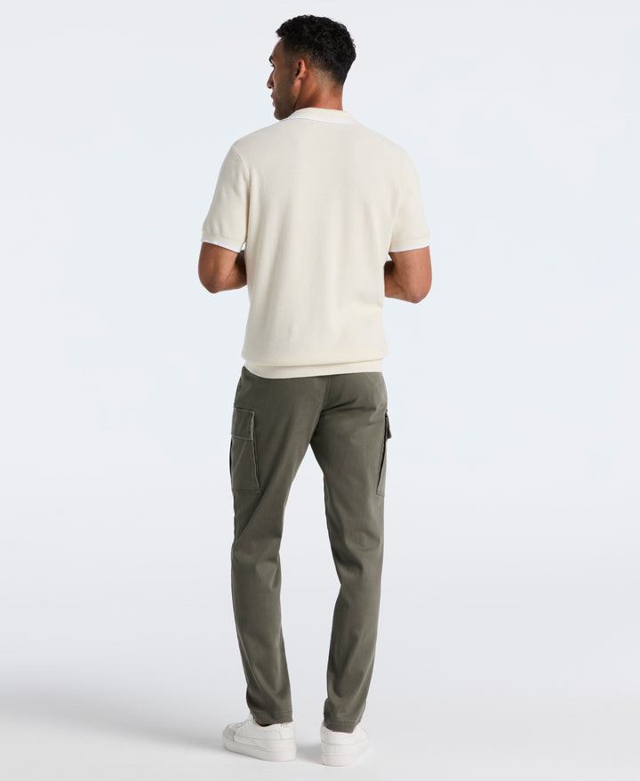 Microsanded Drawstring Cargo Pant (Olive) 