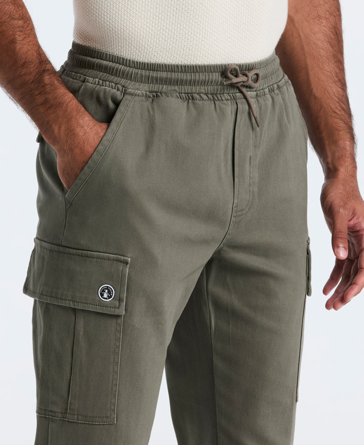 Microsanded Drawstring Cargo Pant (Olive) 