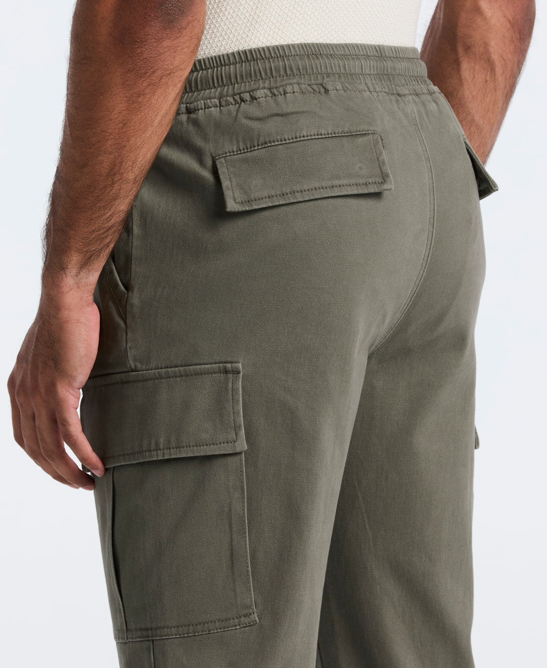Microsanded Drawstring Cargo Pant (Olive) 