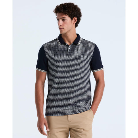 Cotton Mini Jacquard Polo (Dark Sapphire) 