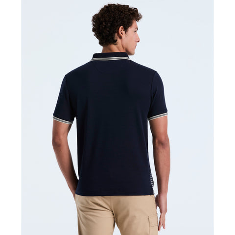 Cotton Mini Jacquard Polo (Dark Sapphire) 