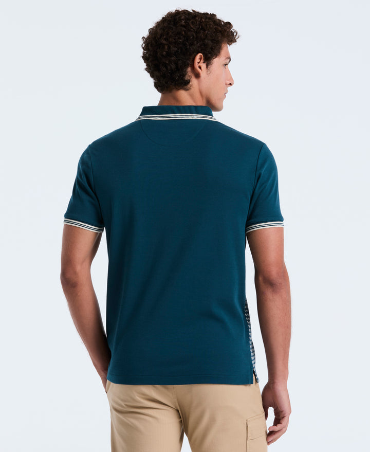Cotton Mini Jacquard Polo (Reflecting Pond) 